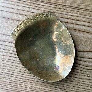 Thin Solid Brass Small “Pocket Change” Dish Vintage Decor